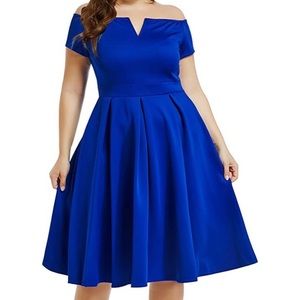 NWT Lalagen off the shoulder cocktail swing dress XXL